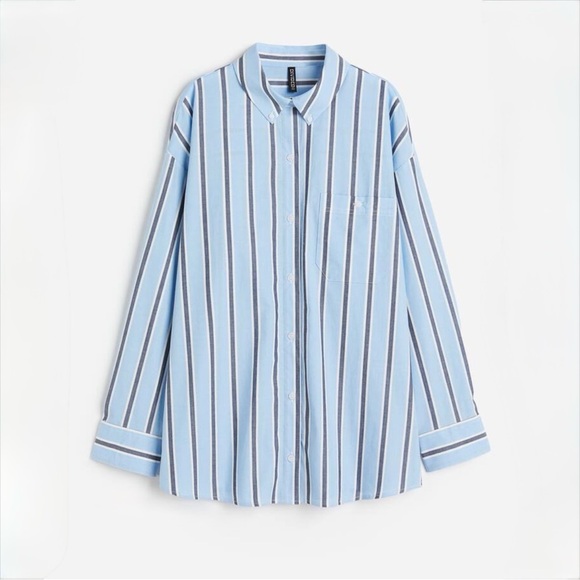 H&M Divided Blue Stripe Shirt and Shorts Set XXS Matching Co-Ord - Picture 4 of 16